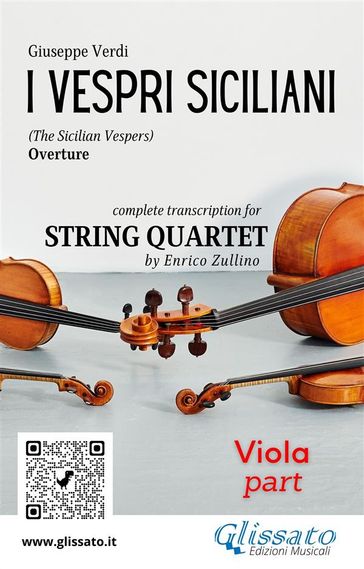 Viola part of "I Vespri Siciliani" for String Quartet