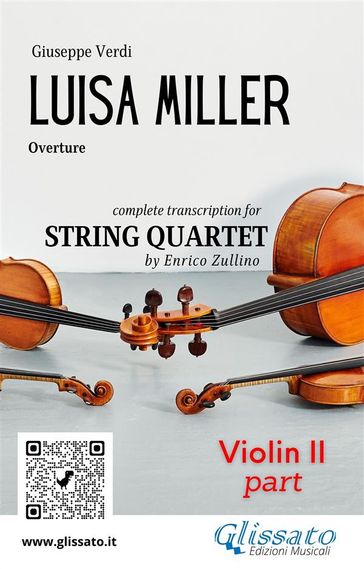 Violin II part of "Luisa Miller" for string quartet