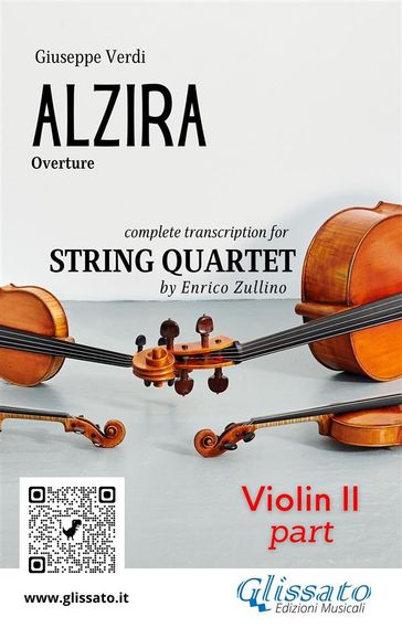 Violin II part of "Alzira" for string quartet
