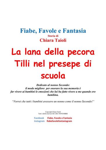 La lana della pecora Tilli nel presepe di scuola