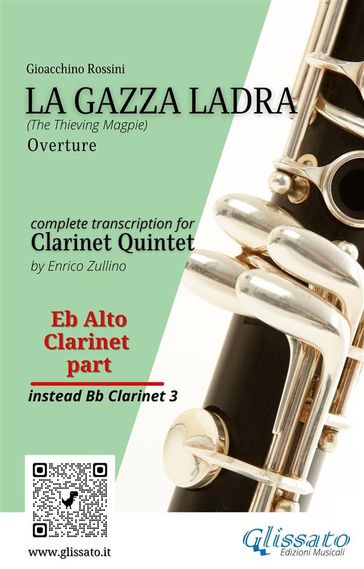 Rossini: La Gazza Ladra Overture  Alto Clarinet Part for Clarinet Quintet (Advanced Level)