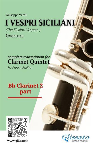 Bb Clarinet 2 part of "I Vespri Siciliani" for Clarinet Quintet