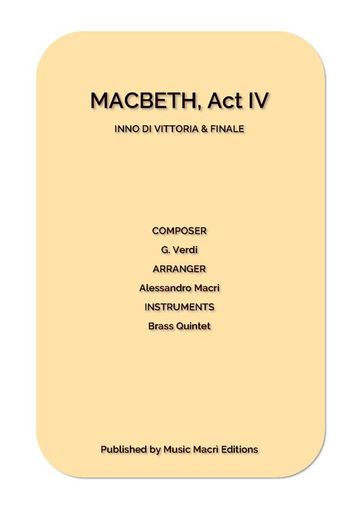 INNO DI VITTORIA & FINALE from MACBETH - Act IV
