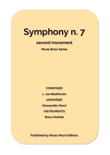 Symphony n. 7 - Movie Brass Series by L. van Beethoven