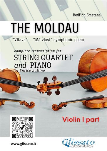 Violin I part of "The Moldau" for String Quartet and Piano