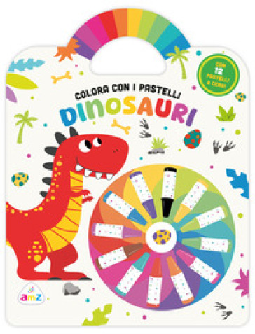 Dinosauri. Colora coi pastelli. Ediz. illustrata. Con 12 pastelli a cera