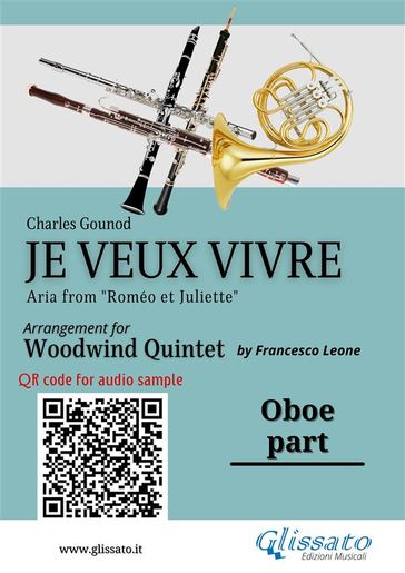 Oboe part of "Je veux vivre" for Woodwind Quintet