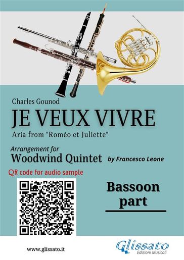 Bassoon part of "Je veux vivre" for Woodwind Quintet