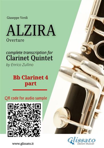 Bb Clarinet 4 part of "Alzira" for Clarinet Quintet