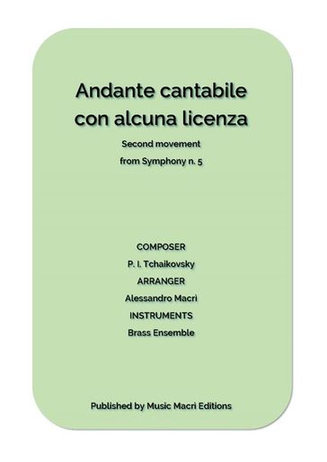 Andante cantabile con alcuna licenza - Second movement from Symphony n. 5