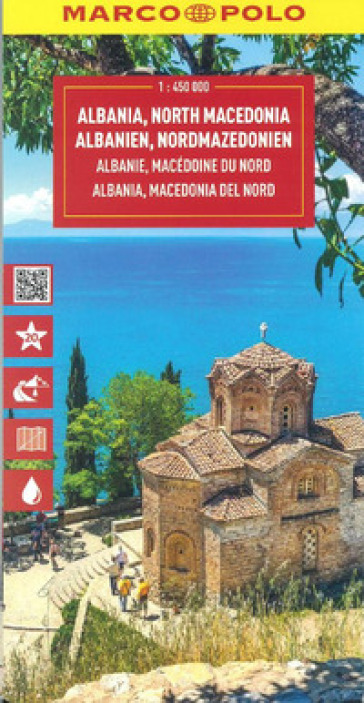 Albania e Macedonia del nord 1:450.000. Ediz. multilingue