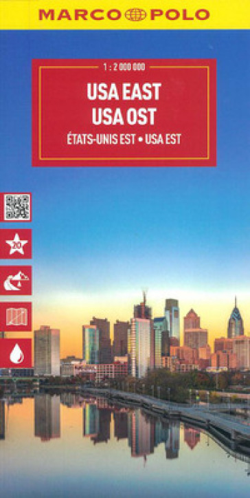 Stati Uniti Orientali 1:2.000.000. Ediz. multilingue
