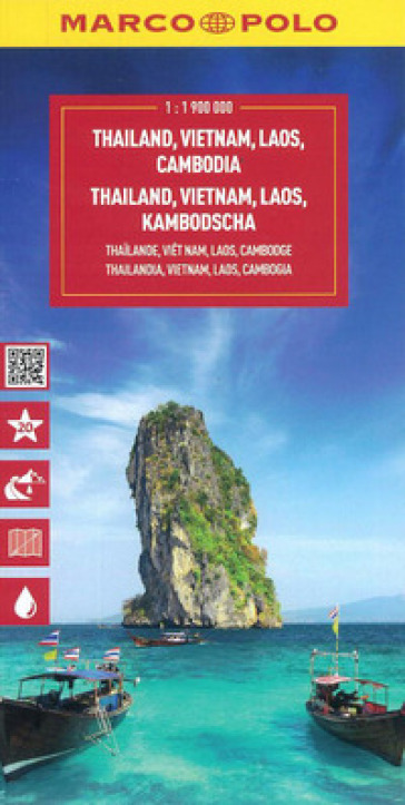 Thailandia, Vietnam, Laos, Cambogia 1:1.900.000. Ediz. multilingue
