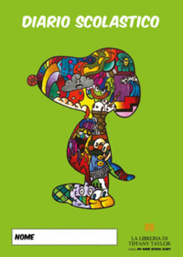 Diario scolastico. Green apple dog