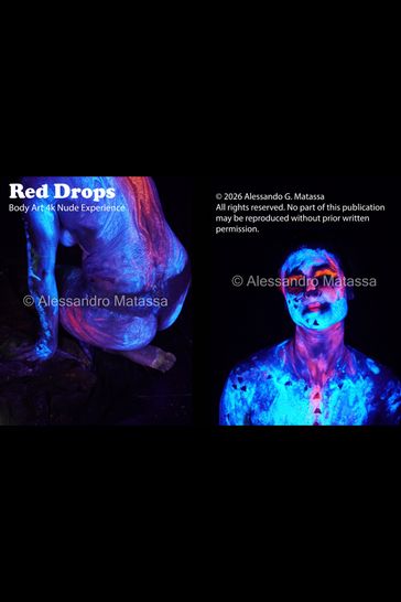 Red Drops Body Art 4K Experience