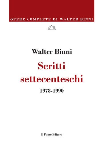 Scritti settecenteschi, 1978-1990