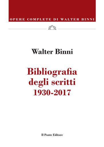 Bibliografia degli scritti