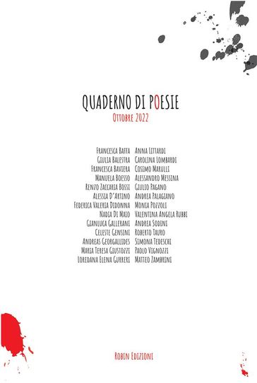 Quaderno di Poesie. Ottobre 2022