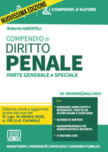 Compendio Di Diritto Penale. Parte Generale E Speciale. Nuova Ediz. Con Espansione Online
