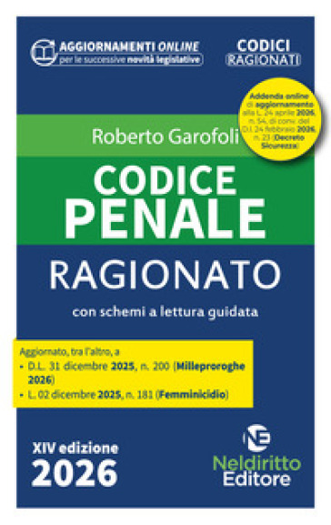 Codice Penale Ragionato 2026 Neldiritto