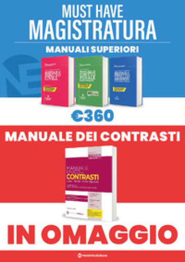 Must Have Magistratura: Kit 3 Manuali Superiori-Manuale Unico Dei Contrasti