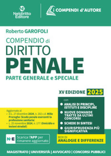 Compendio di diritto penale. Parte generale e speciale