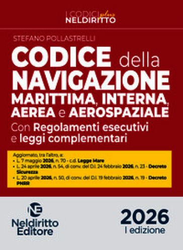 Codice normativo della Navigazione Marittima, interna, aerea e aerospaziale 2026