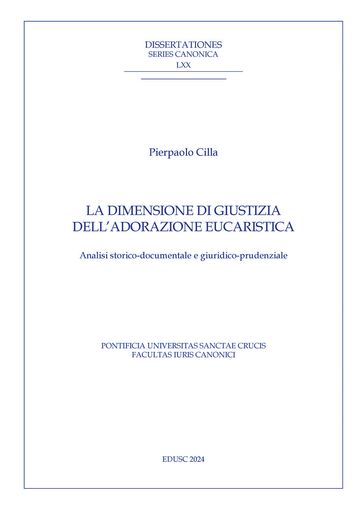 La dimensione di giustizia dell'adorazione eucaristica