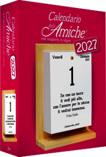 CALENDARIO DELLE AMICHE 2027 CON SUPPORT
