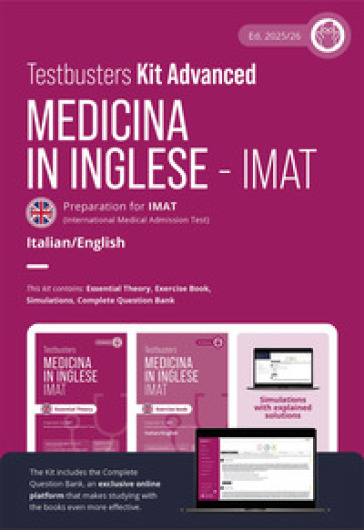 Testbusters test di medicina in inglese IMAT. Kit advanced