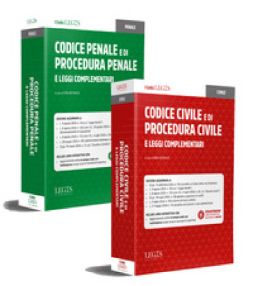 Kit Codici Legis (Codice civile e procedura, Codice penale e procedura, Leggi complementari). Con aggiornamento interattivo online