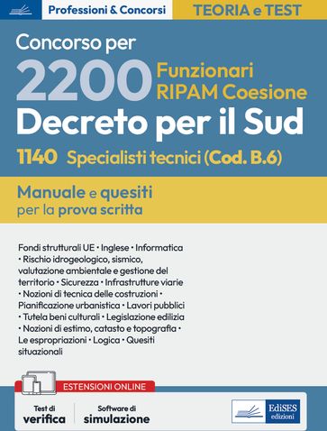 Concorso per 2200 Funzionari RIPAM coesione. 1140 Specialisti tecnici (Cod. B.6)