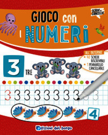 Gioco con i numeri. Con pennarello cancellabile
