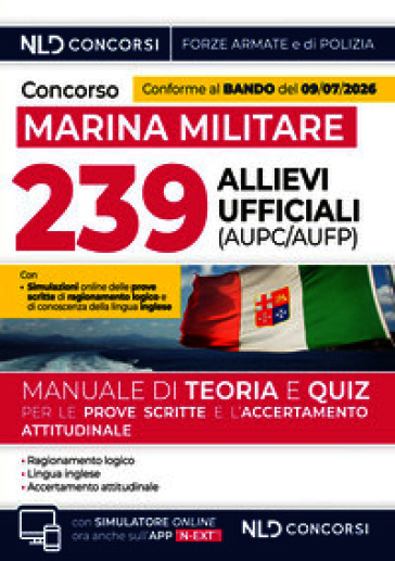 Concorso 239 allievi ufficiali Marina Militare. Con espansione online