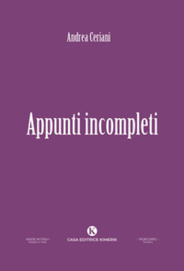Appunti incompleti