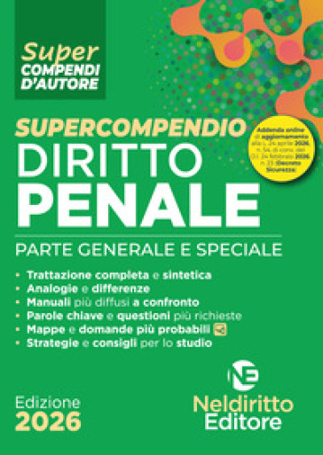 Supercompendio di diritto penale 2026