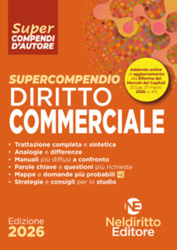Supercompendio di diritto commerciale 2026. Nuova ediz.