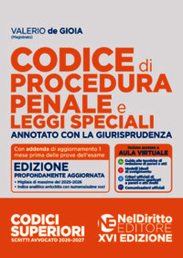 Codice di Procedura Penale annotato con la giurisprudenza per l'esame di Avvocato 2026-2027. Nuova ediz.