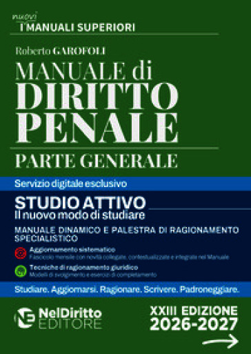 Manuale superiore di diritto penale 2026-2027. Parte generale
