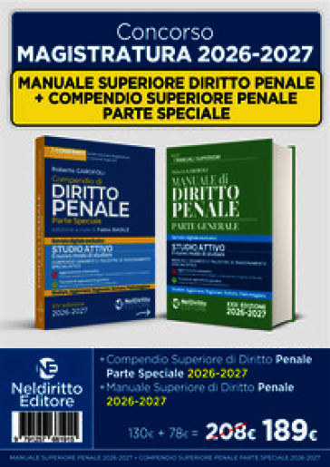 Kit diritto penale: Manuale superiore + Compendio superiore parte speciale 2026-2027
