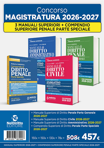 Kit 3 manuali superiori + Compendio penale. Parte speciale