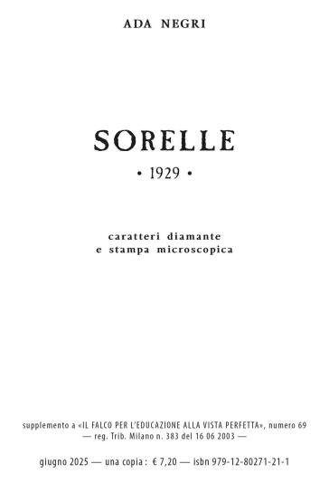 Sorelle (rist. anast. 1929). Ediz. integrale