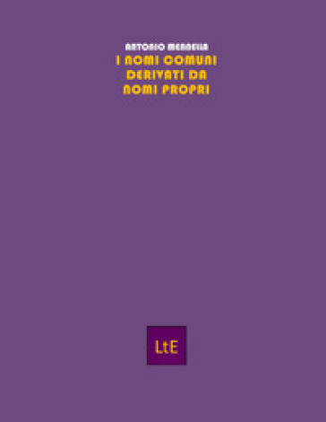 I nomi comuni derivati da nomi propri