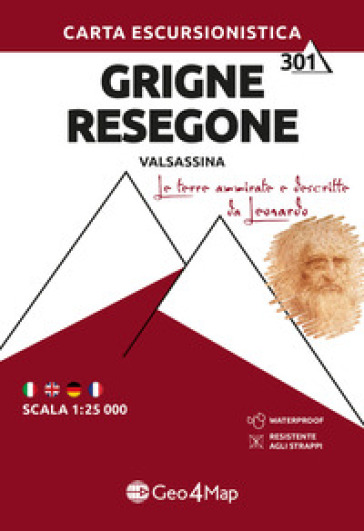 301 Grigne Resegone. Valsassina. Carta escursionistica 1:25.000