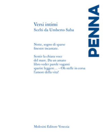 Versi intimi. Scelti da Umberto Saba