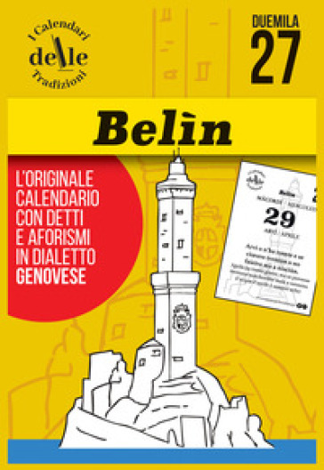 Belin 2027 raccolta dialettale giornaliera. I calendari delle tradizioni. Ricambio